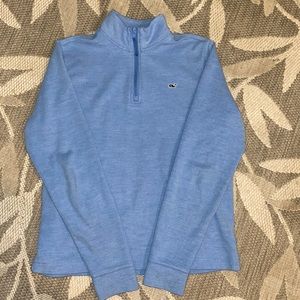 Light Blue Vineyard Vines Quarter Zip Sweater
